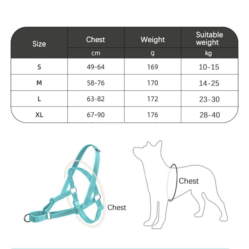 Anti-Escape Martingale No Pull Reflective Dog Harness Adjustable Lightweight Nylon Vest for Large Dogs Labrador Golden Retriever