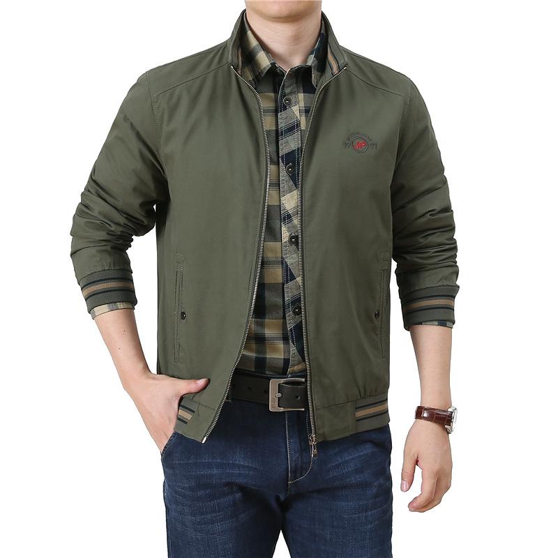 Men's Winter Plush Thickened Business Casual Stand Collar Jacket