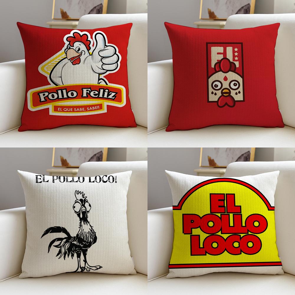 Spicy EEl Pollo LocoS Cushion Cover Breathable and skinfriendly linen pillowcase square removable and washable cushion