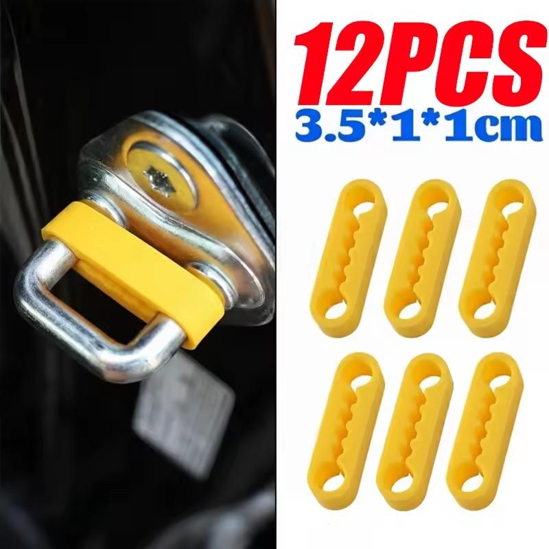 Silicone Auto Door Lock Buckle Damping Pads Shock Absorber Cushion Anti Rattle Soundproof Gaskets Universal Vehicle Protector