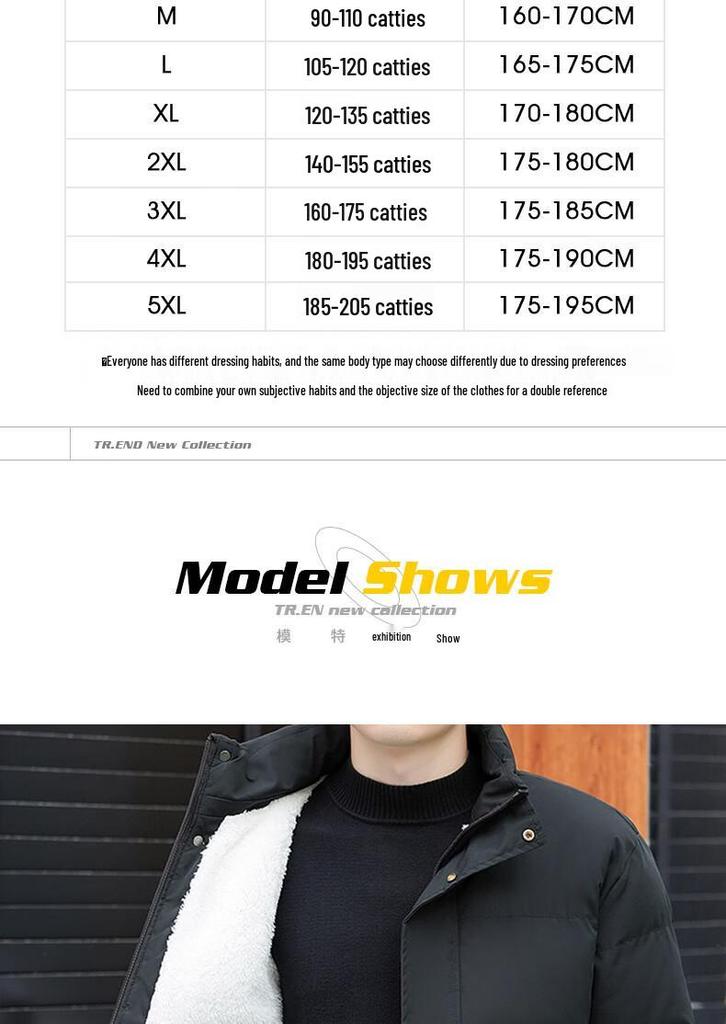 Tucano Men's Winter Stand-Collar Loose Padded Puffer Jacket