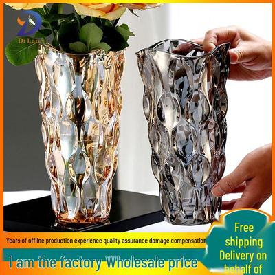 Boho moderná číra sklenená váza na dekoráciu domu a hydroponické kvetinové aranžmány v obývacej izbe