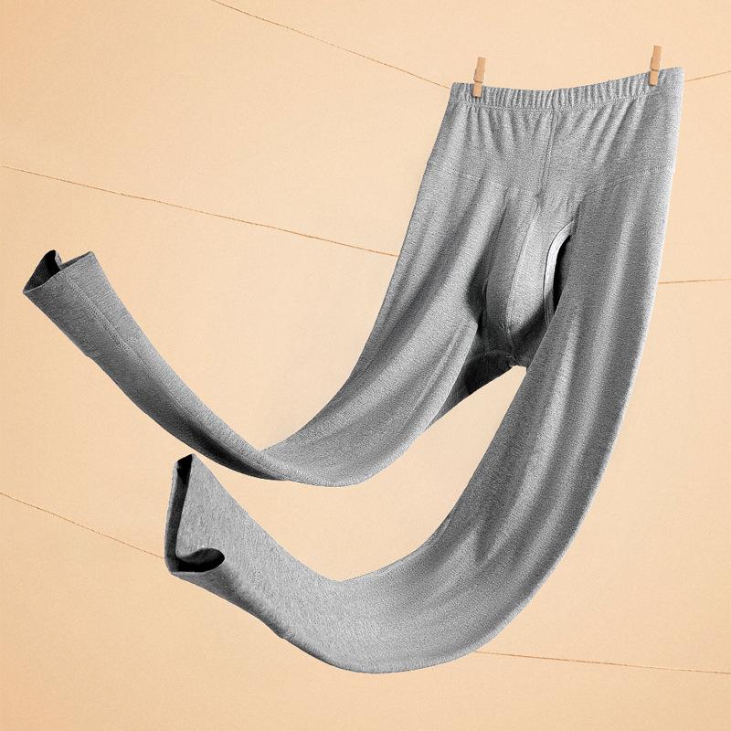 Men's High-Waist Cotton Trousers - Warm, Cozy, and Tight-Fitting for Autumn/Winter