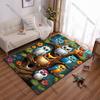 Colorful Owls On Tree Carpet Yoga Living Room Room Decor Children's Crawling Mat Doormat Area Rug Games Mat