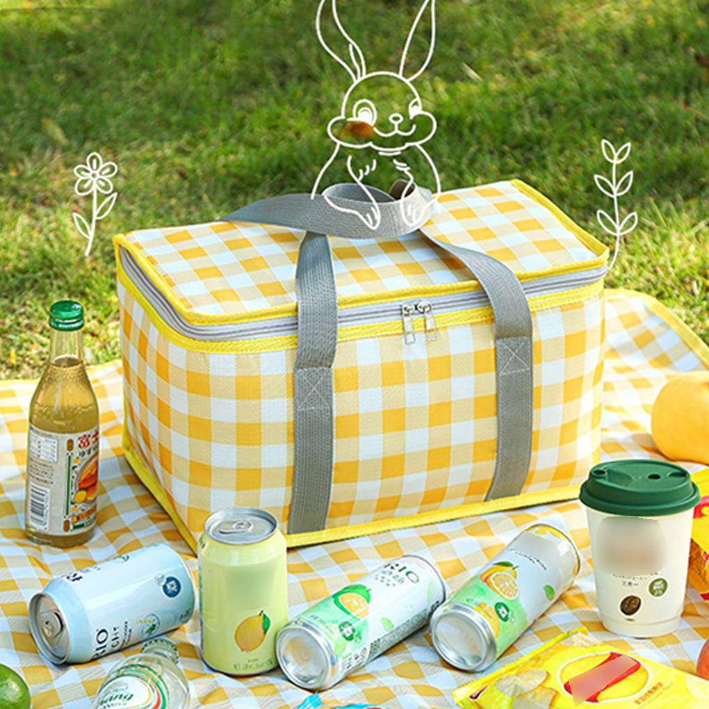 Portable Outdoor Picnic Basket Foldable Thickened Hand Basket ForPicnic Insulation Camping And Hiking Trips Easy To Clean Sturdy