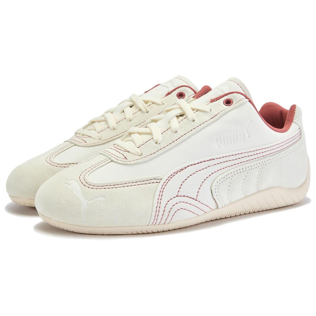 Puma Speedcat Series Paris Comfortable Versatile Racing Low-Top Canvas Lifestyle Shoes Women sneaker Beige 403810-01