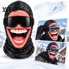 Funny Winter Holiday Gift Ski Mask, Realistic Printed Full Face Cover, Polyester Breathable Humorous Party Costume Mask Balaclava with Neck Protection