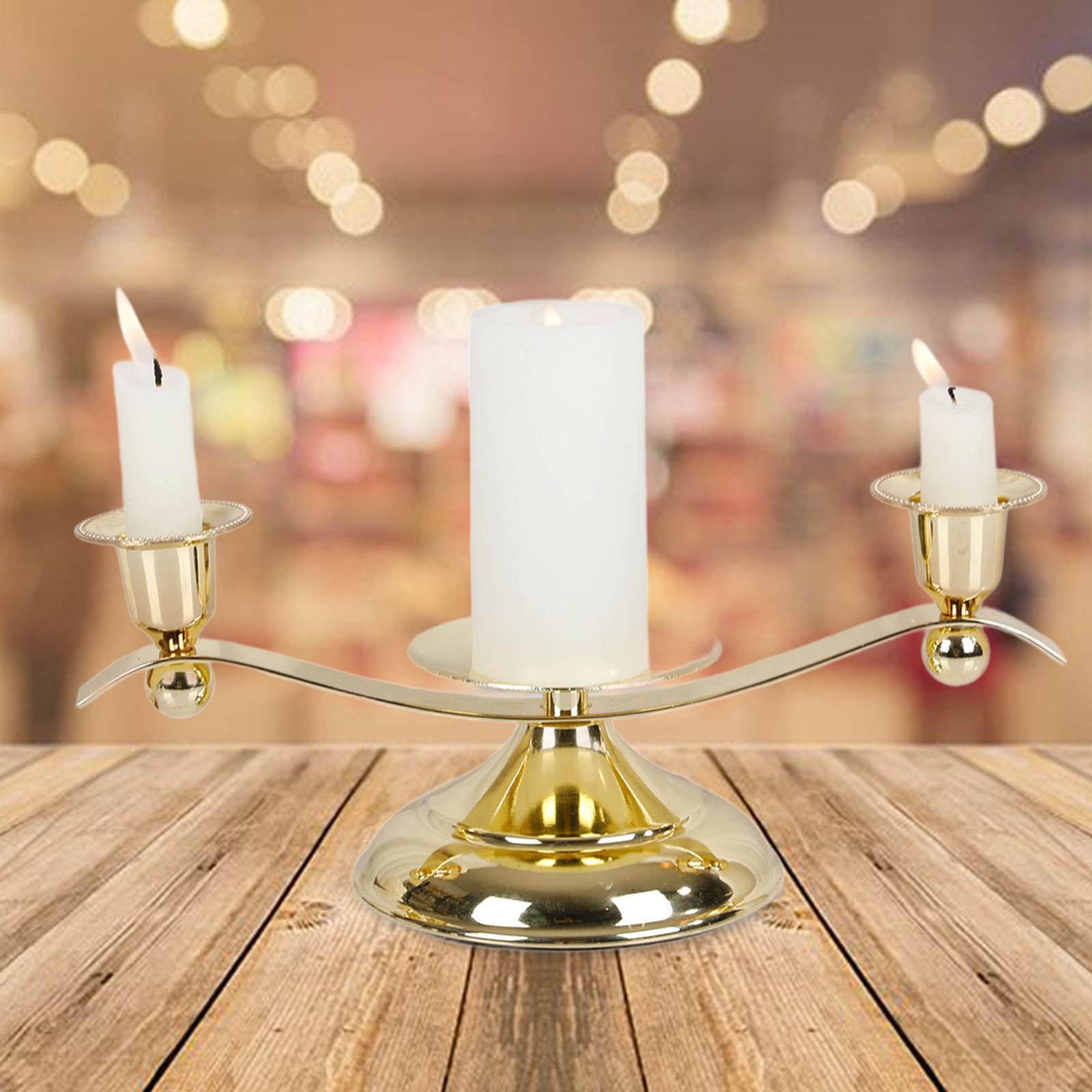 

Pillar Candle Holder Candlestick Holder for Dining Room Table Special Events золотой