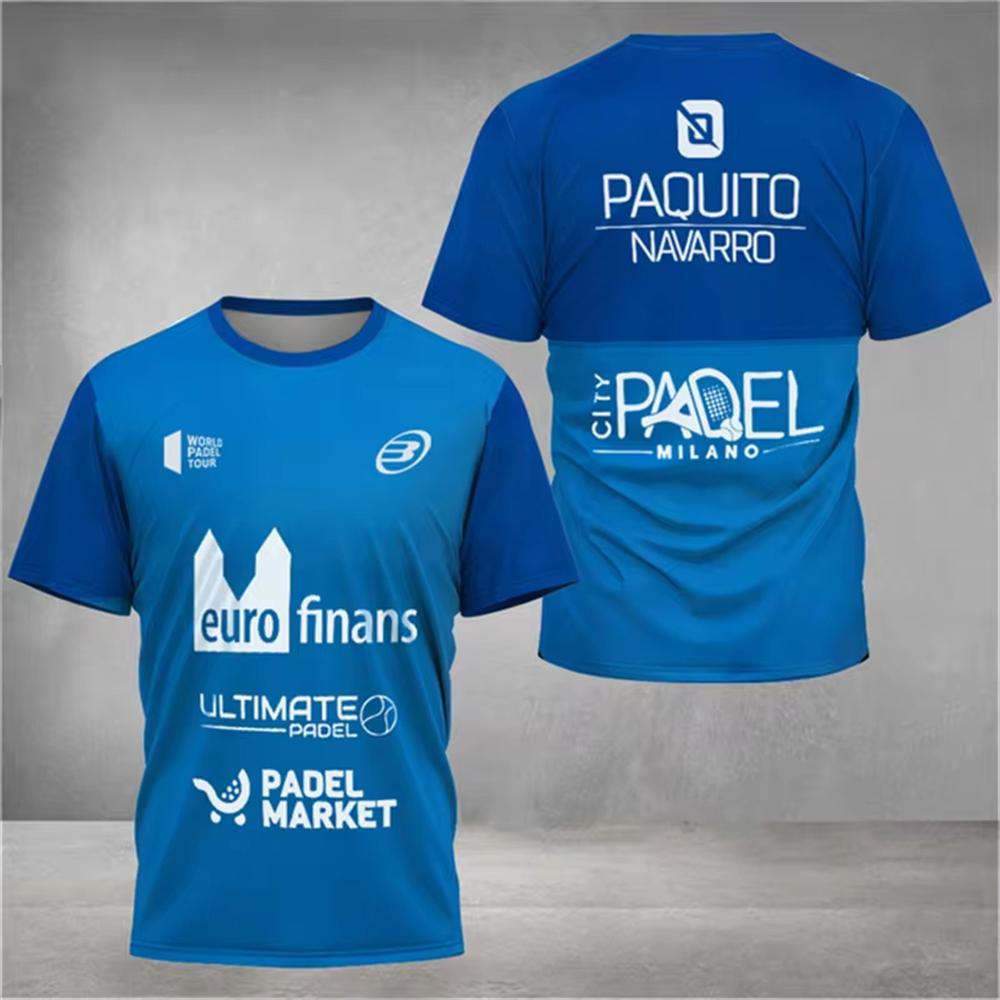 Herren Trend Padel T-Shirt Element Print Muster Ultra-dünn Kurzarm Herrenmode Tennis Atmungsaktiv Boutique Fitness Top