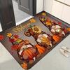 Fall Autumn Gnome Pumpkin Maple Leaf Welcome Doormat Sunflower Print Soft Entrance Rug Indoor Outdoor Front Door Mat