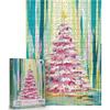 Puzzles for Adults 1000 Pieces Pink Christmas Tree 1000 Piece Puzzle for Adults with Letters On Back Merry Christmas Jigsaw Puzzles Kit for Family