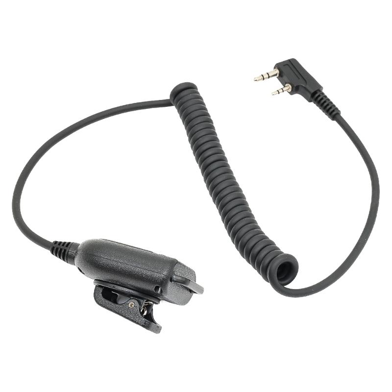 High Sensitivity 2 Pin Hand Speaker Microphone for UV5R 888S Professional Patrol Two Way Radio Communication Work Sites