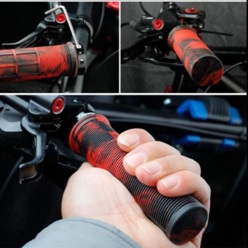 A Pair of Mountain Bike Accessories Bicycle Handle Cover Color TPR Silicone Bicycle Antiskid Pair Handle Straight Handle
