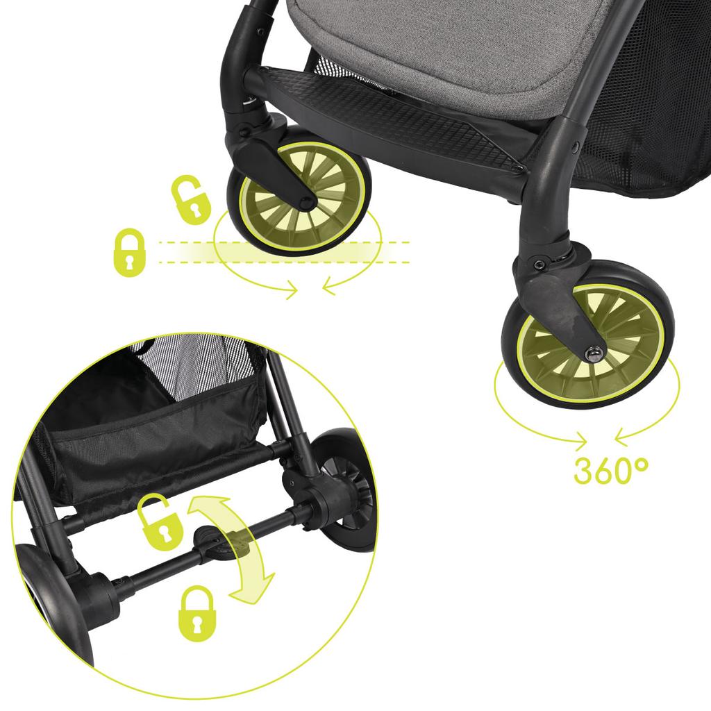 Lorelli quick - wózek spacerowy autofold do 22kg | smoke