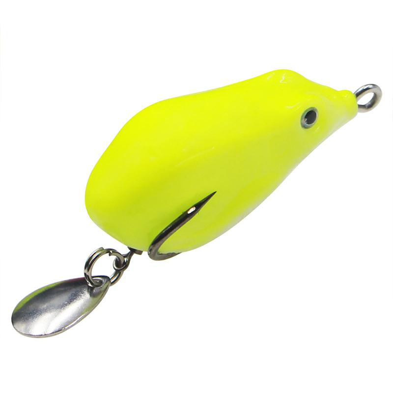 4cm 6g Mini Frog Fake Lure Portable Colorful Outdoor Double Hook Silicone Lure Bait Fishing Gear