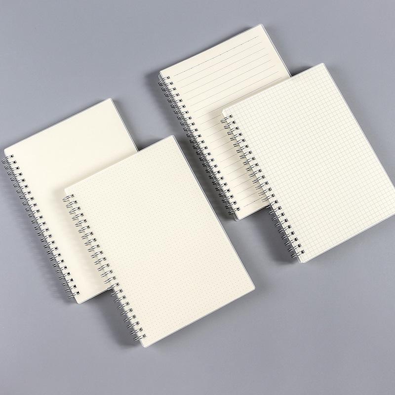 PPA5 Custom Clear Frosted Cover Coil-bound Loose-leaf Notebook - Grid/Lined Pages