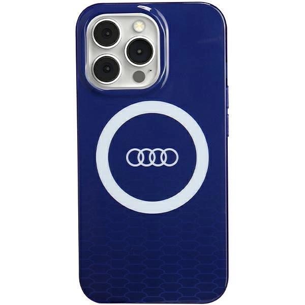 Capa Audi Iml Big Logo Magsafe para iPhone 13 Pro / 13 - Azul