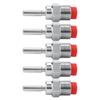 5pcs Stainless Steel Copper Cap Automatic Pig Nipple Drinker Waterer Red Cap Long Rod