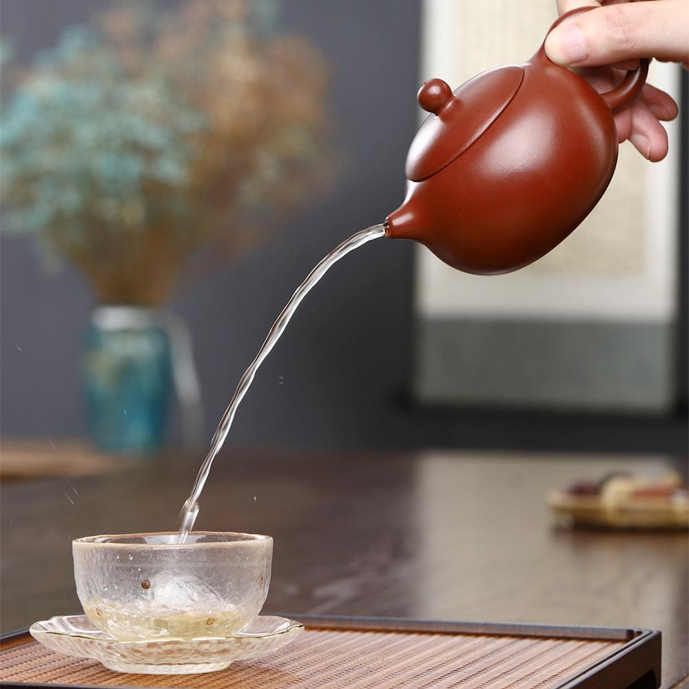 Handmade Xi Shi Teapot by Artist Wang Guowang - Da Hong Pao Zisha Clay