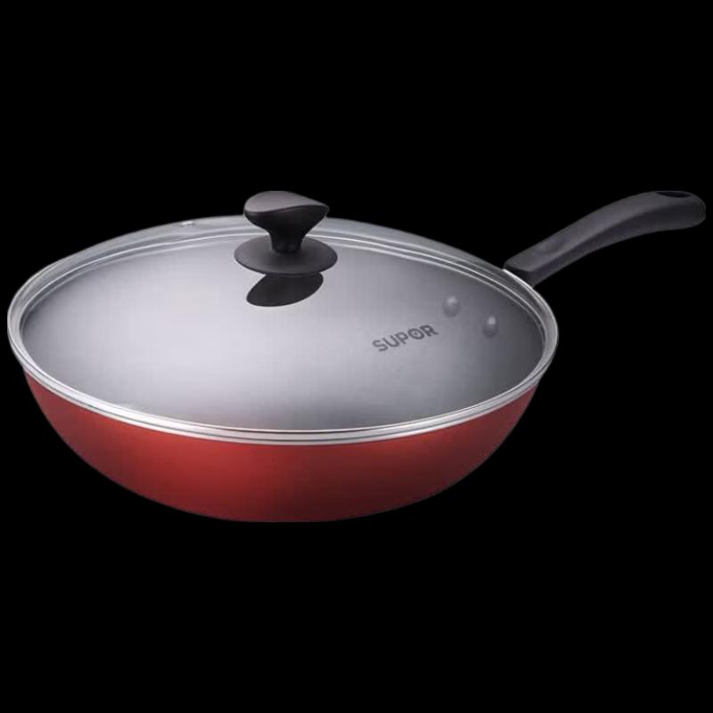 Supor 32cm Colorful Non-stick Aluminum Wok