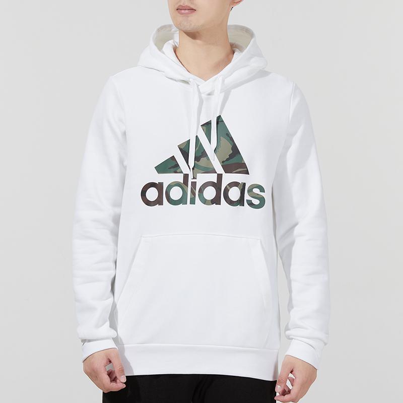 Adidas Camo Hd Print Hoodie Men Tops White H14672