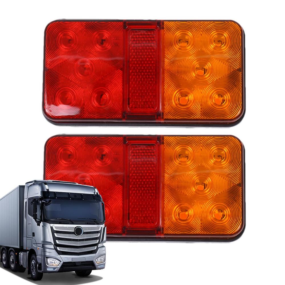 Trailer Brake Light 1 Pair LED Signal Tail Light 12V/24V/12-80V Trailer LED Tail Lights Night Driving Tail Lights For Bus