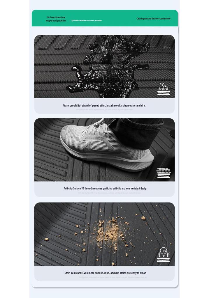 Zeekr 8X Car Floor Mats - Fits 26 Models, TPE, Waterproof, Anti-Slip, Eco-Friendly Trunk Mat