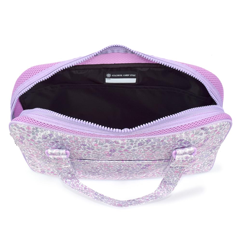 COLORFUL CANDY STYLE Calligraphy Floral Mist with Shoulder for Elementary School Includes a Free Wiping Bag, Water-Repellent, Lightweight, (All-Over