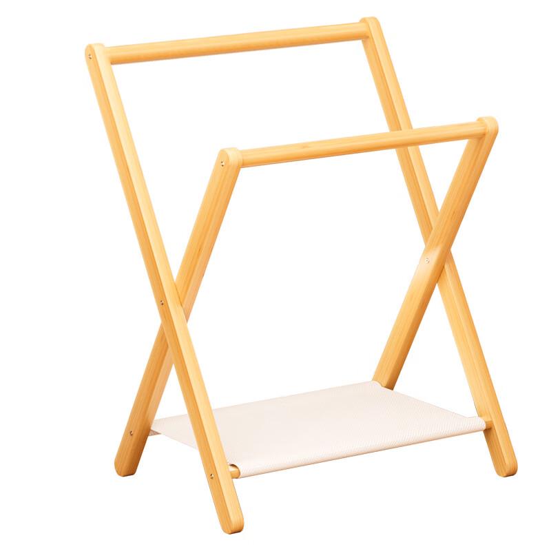 Modern Multifunctional Cross Bamboo Coat Rack