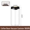 Vacuum-Sealed Moisture-Proof Glass Coffee Storage Jar