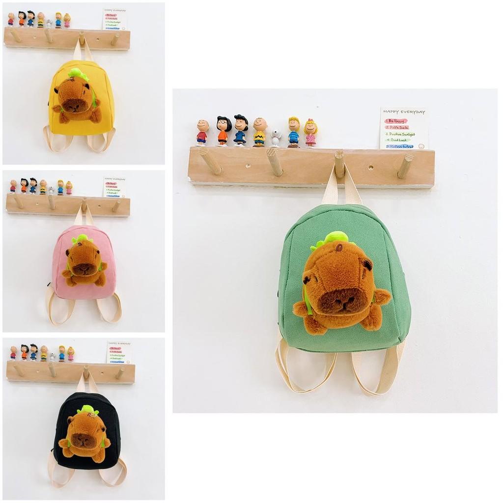 Childrens Schoolbag Capybara Plush Toy Backpack Cartoon Outdoor Backpack Snack
