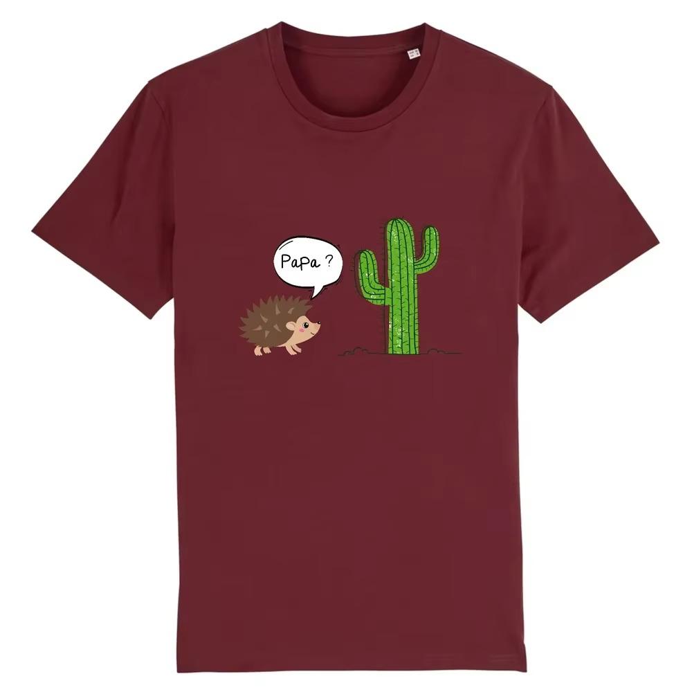 Hedgehog Dad Humor T-shirt Summer Men Women 100% Cotton Casual Loose T-shirt Printed Round Neck Short Sleeve T-shirt Tops