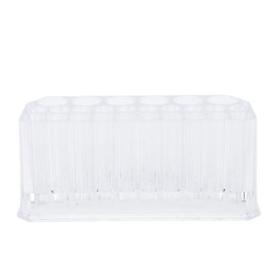 Acrylic Makeup Brush Organizer Transparent Cosmetic Display Case for Lip Liners Nail Brushes Perfume Samples 26 Slot