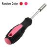 Ergonomic Red Screwdriver with Magnetic Bit Holder and 1/4 Inch Hex Drive