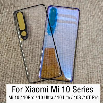 Transparante Batterijdeksel voor Xiaomi, Achterpaneel van Glas, Vervanging Achterbehuizing, Tape, Helder, Mi 10 Pro Lite, 10S, 10T Pro