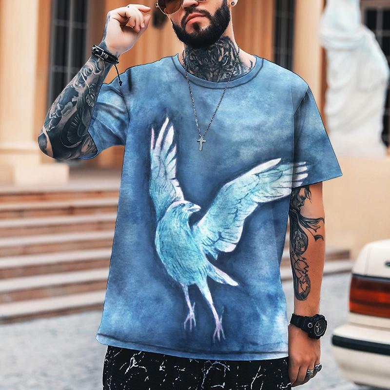 Camiseta de tendencia urbana para hombres y mujeres, estilo hip hop, Harajuku, estampado de león, 100 % poliéster Leica, camiseta de alta calidad, camisetas de marca, tallas S a 5XL
