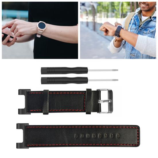Cinturino per orologio traspirante impermeabile morbido in similpelle cinturino sportivo di ricambio per Amazfit T-Rex/T-Rex Pro