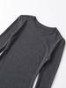European & American Irregular Split Round Neck T-shirt Dress with Long & Short Sleeves – Women's Slim Fit Base Layer Top