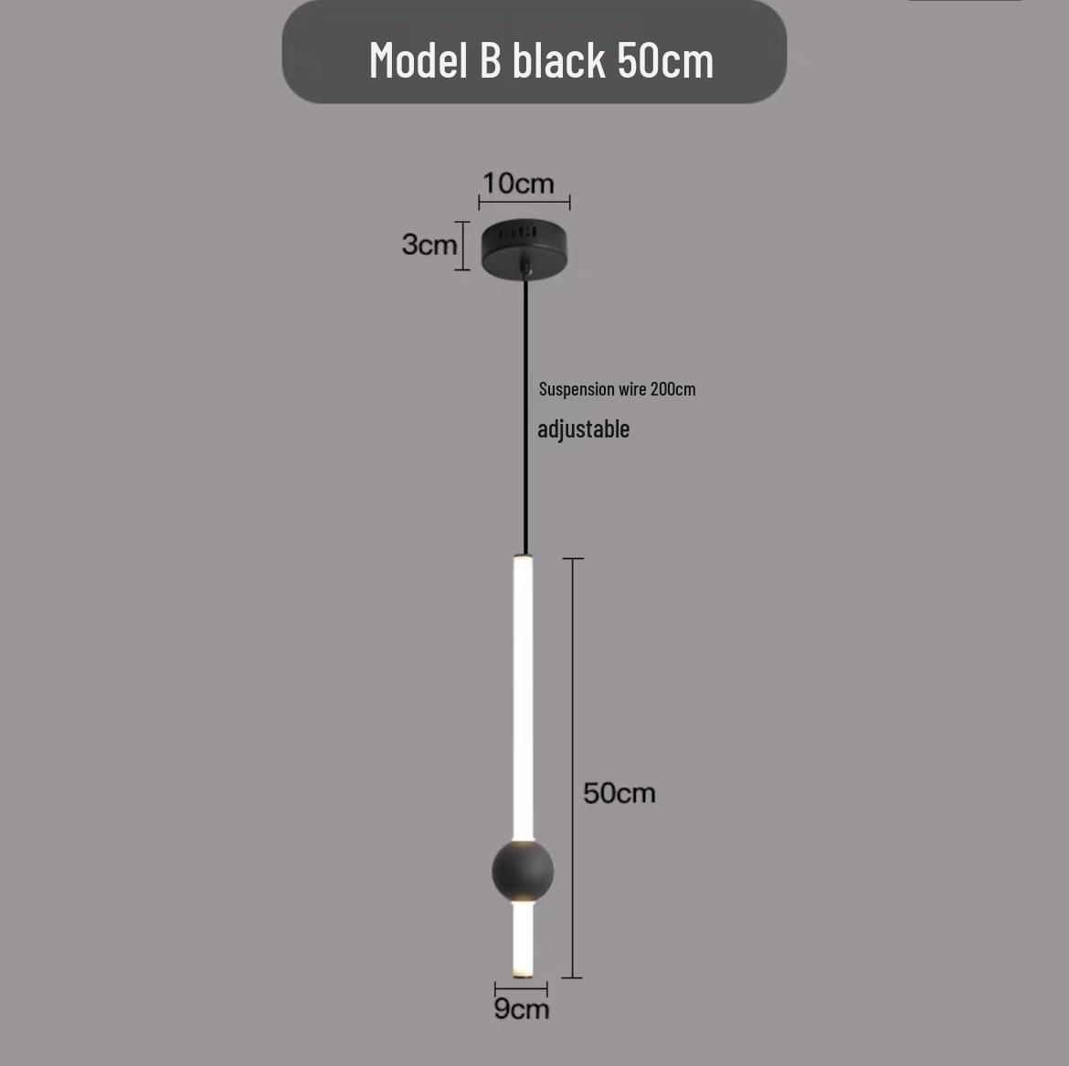 Nordic Minimalist LED Pendant Lamp: Modern Bedside or Living Room Lighting White Light