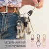 Set of 2 Metal Keychain Key Clip Hook Key Ring Holder Organizer Swivel Buckle Key Ring Leather Keychain Clip Buckle for Car Accessories Bag Wallet