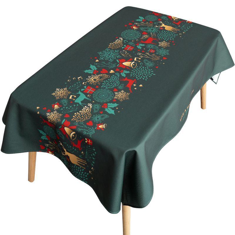 Nappe de Noël imperméable, anti-brûlure et anti-huile, nappe sans lavage, tapis de table, tapis de table basse, nappe