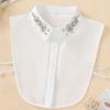 Rhinestone Fake Collar Handmade Beaded False Collar Fashionable Detachable Collar Women