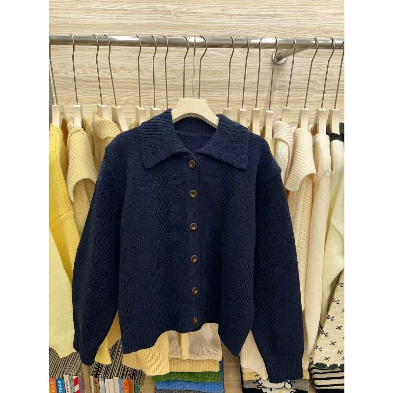 The New Early Autumn High-end Wear Is Unique and Super Good-looking, and the Yellow Knitted Cardigan Jacket Is for Women.