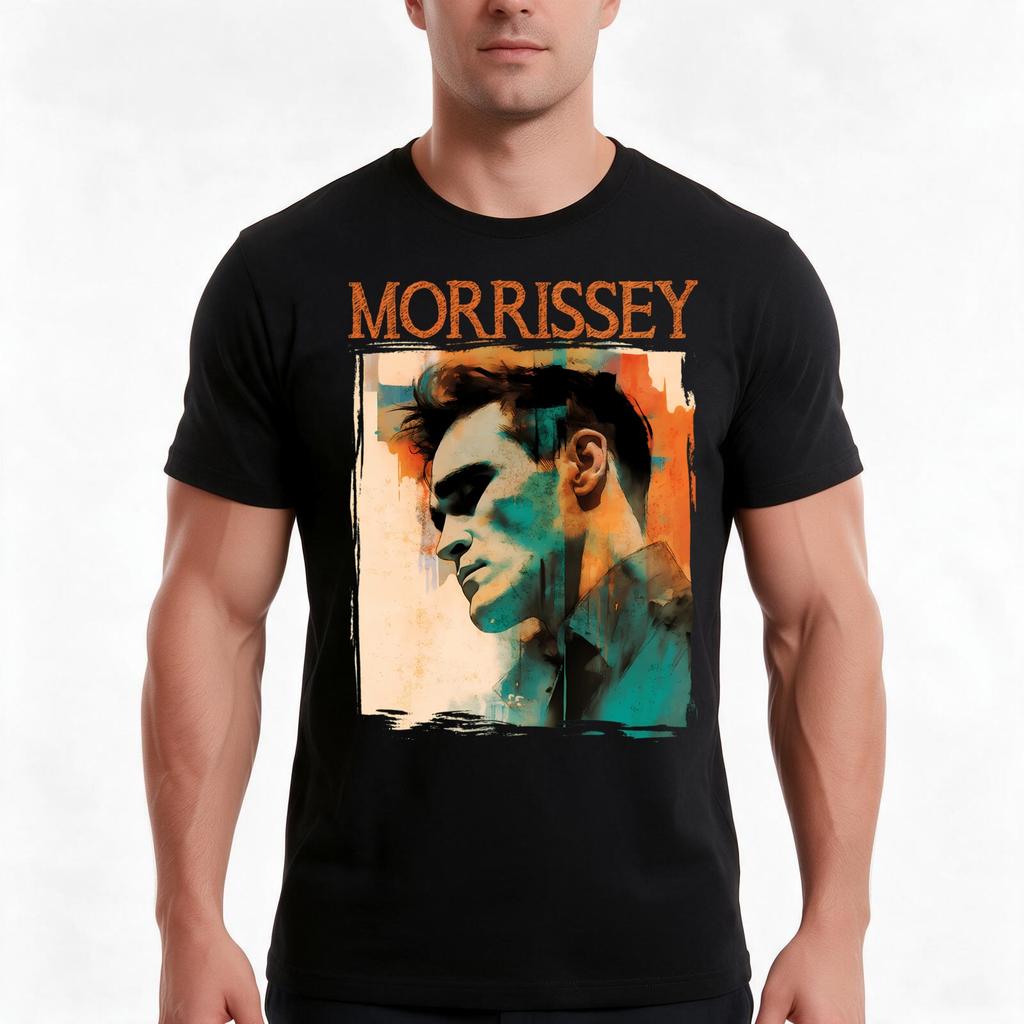 Morrissey 80s 90s Moz Illustration Art Work Tshirt Summer Casual Cotton Tee Oversized Streetwear Tops Vintage Graphic Print