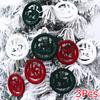 3PCS/Pack Christmas Tree Atmosphere Multi-element Decoration Ornament Colorful Flocking Gift Pendant Party Round Christmas