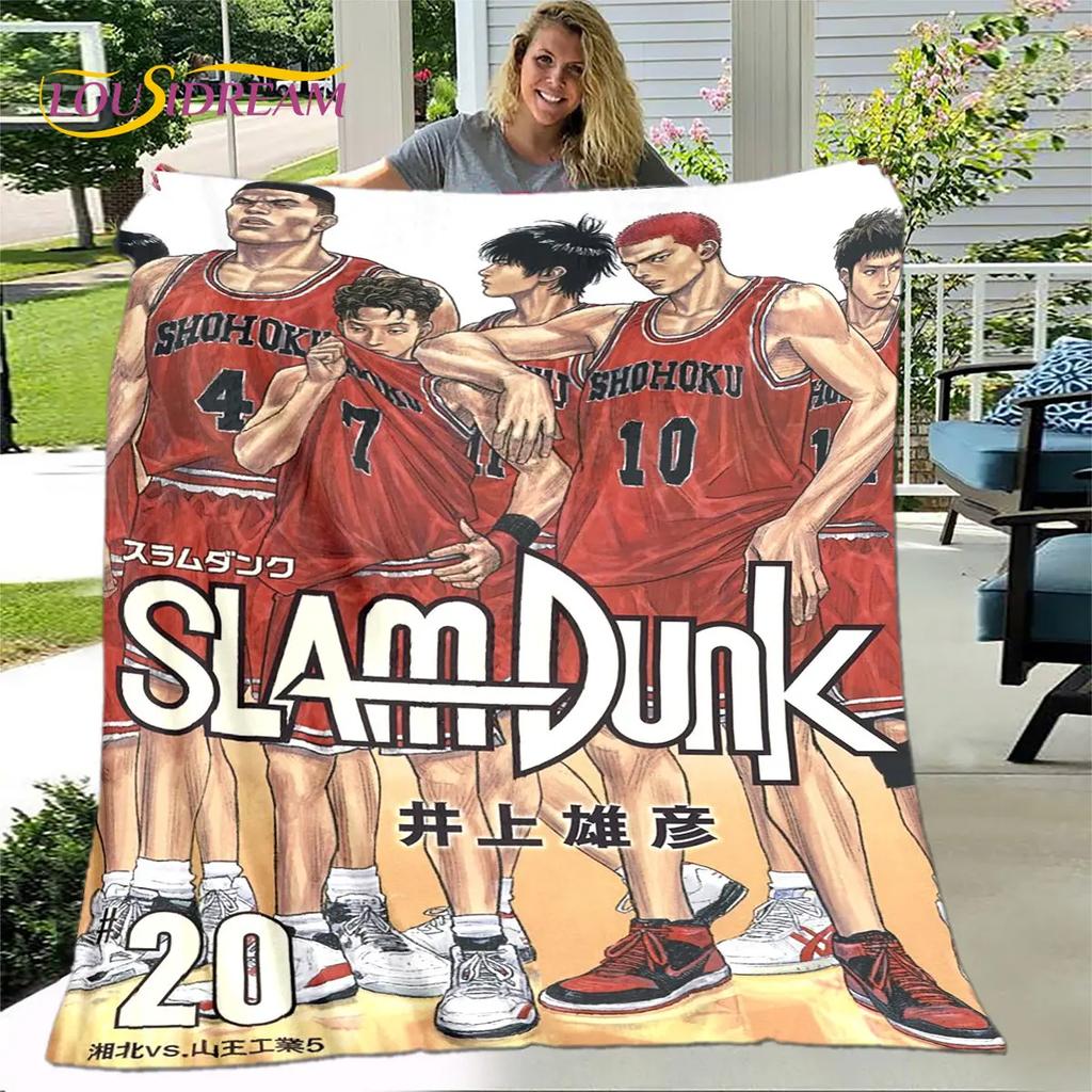 Slam Dunk Anime Karikatür Yumuşak Peluş Battaniye, Flanel Battaniye Atmak Battaniye Oturma Odası Yatak Odası Yatak Kanepe Piknik Örtüsü Bettdecke