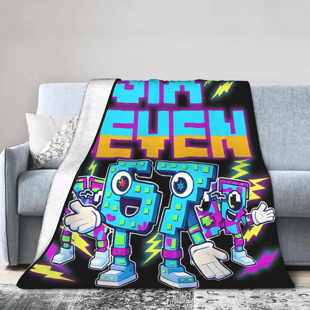 Steal a Brainrot Six Seven Italian Meme Gaming 67 Blanket Soft Warm Throw Blanket Winter Child Outdoor Pattern Bedspread