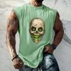 Men's Loose Fit Sleeveless Tank Top Casual Sports Muscle Shirt Halloween Print Comfortable Breathable Lightweight Summer Wear