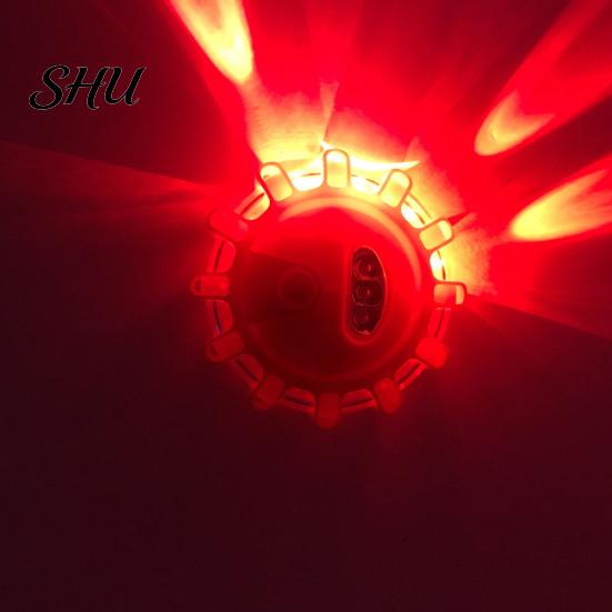 Emergency Safety Light 2Pcs LED Warning Lamp Compact Size High Brightness Waterproof Widely Used Signal with Hook Reliable