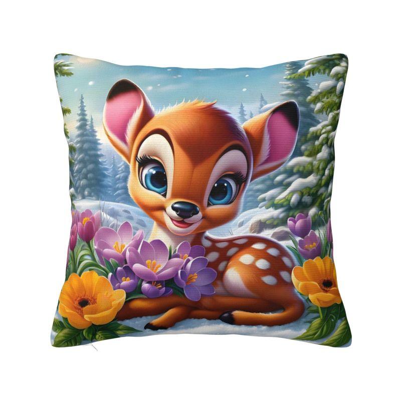 Custom Disney Film Bambi Cartoon Luxury Pillow Cover Living Room Decoration Anime Deer Cute Car Cushion